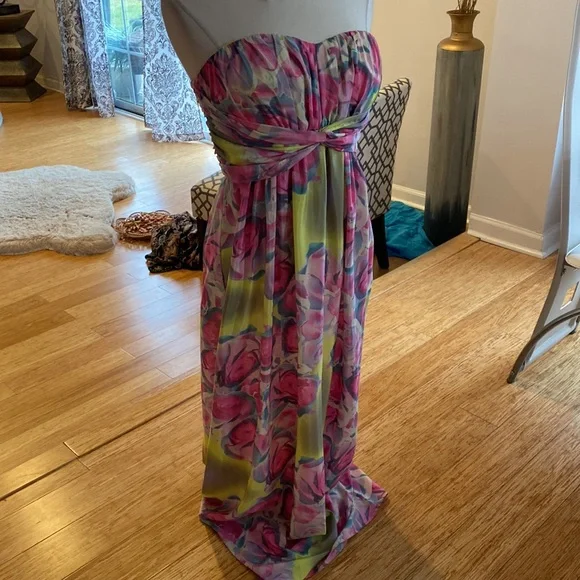 Jessica Simpson women’s size 14 beautiful strapless maxi dress - Picture 2 of 4